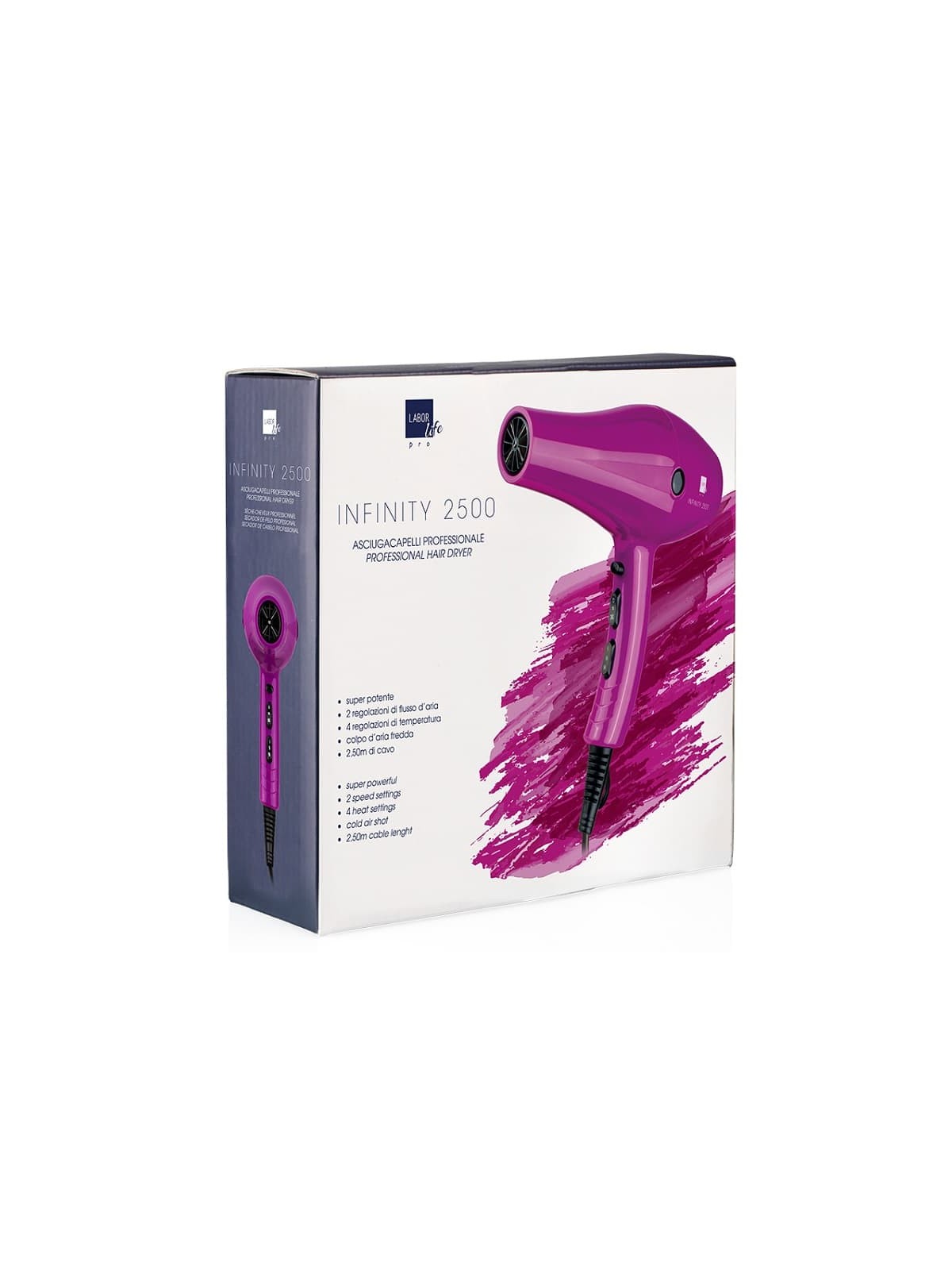 Labor Infinity 2500 Asciugacapelli Professionale Fucsia |LABOR PRO