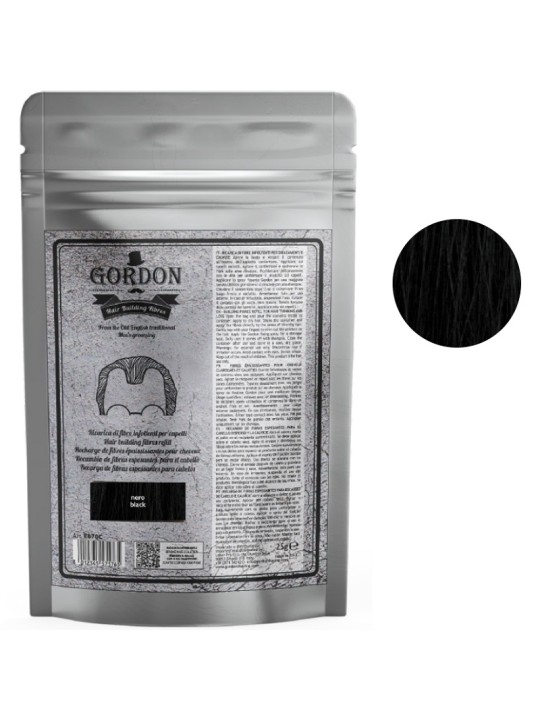 Gordon Ricarica Fibre Infoltenti per Diradamenti e Calvizie Nero 25gr |GORDON