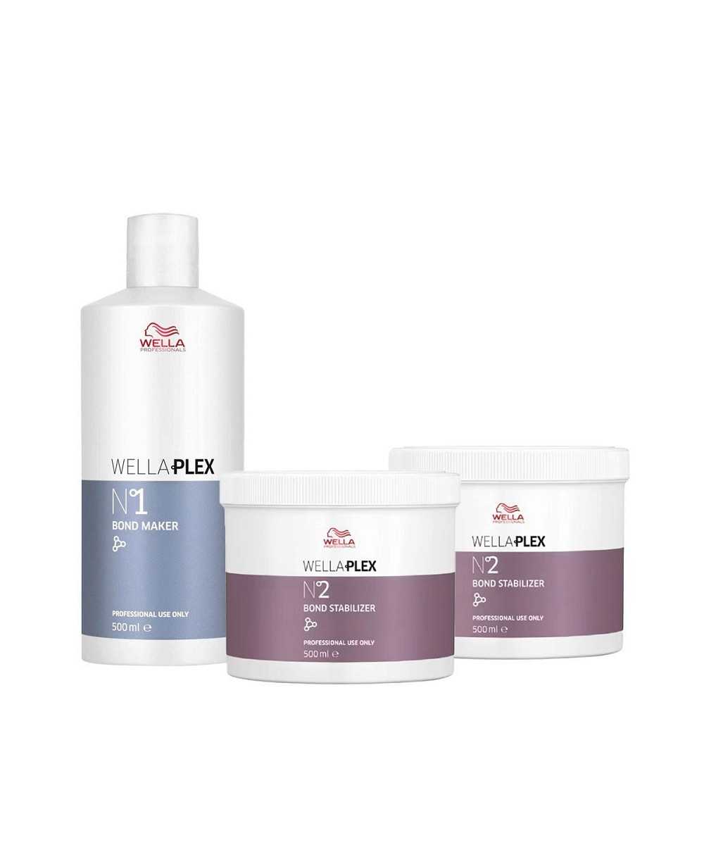 Wella Wellaplex Salon Kit Bond Maker 1 Bond Stabilizer 2 500ml
