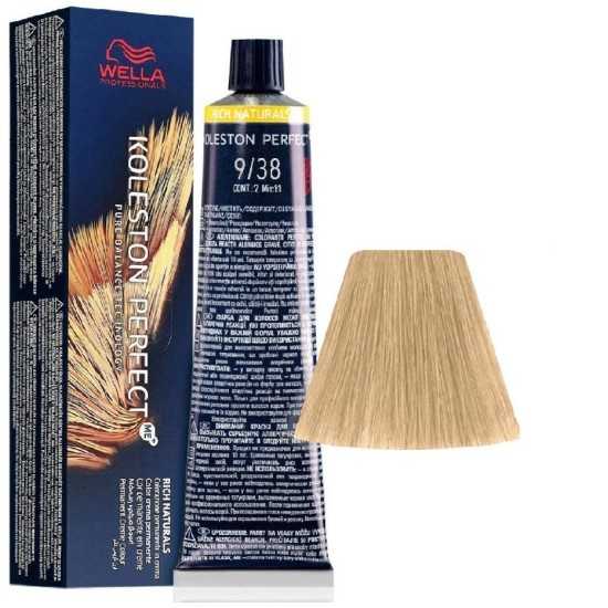 Wella Koleston Perfect Me+ Rich Naturals 9/38 Biondo Chiarissimo Dorato Perla