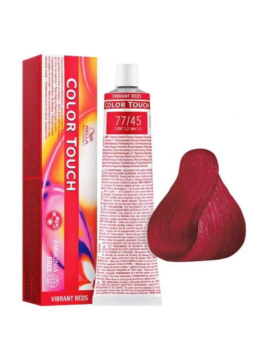 Wella Color Touch Vibrant Reds 77/45 Biondo Medio Intenso Rame Mogano 60ml
