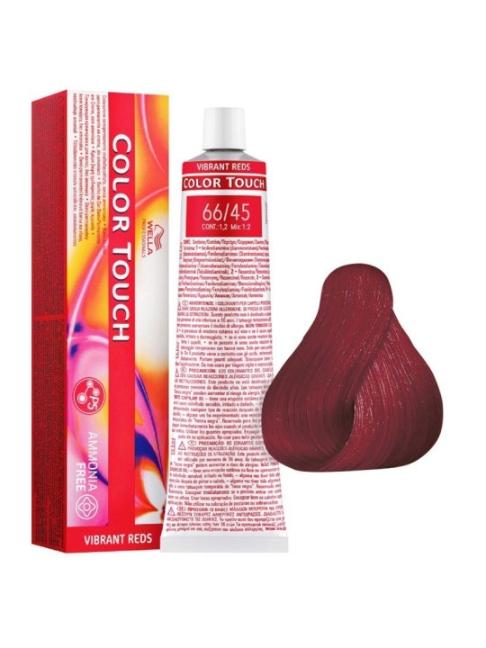 Wella Color Touch Vibrant Reds 66/45 Biondo Scuro Intenso Rame Mogano 60ml