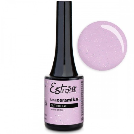 Estrosa Base Gel Builder Ceramika Glitter Lilac 14 ml